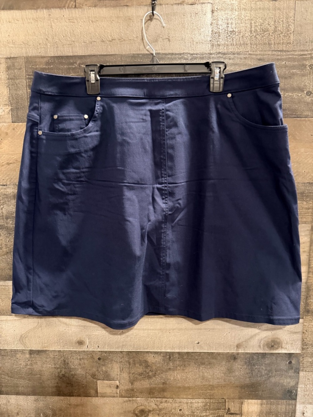hearts of palm womans Dark Navy Flat-Front Skort